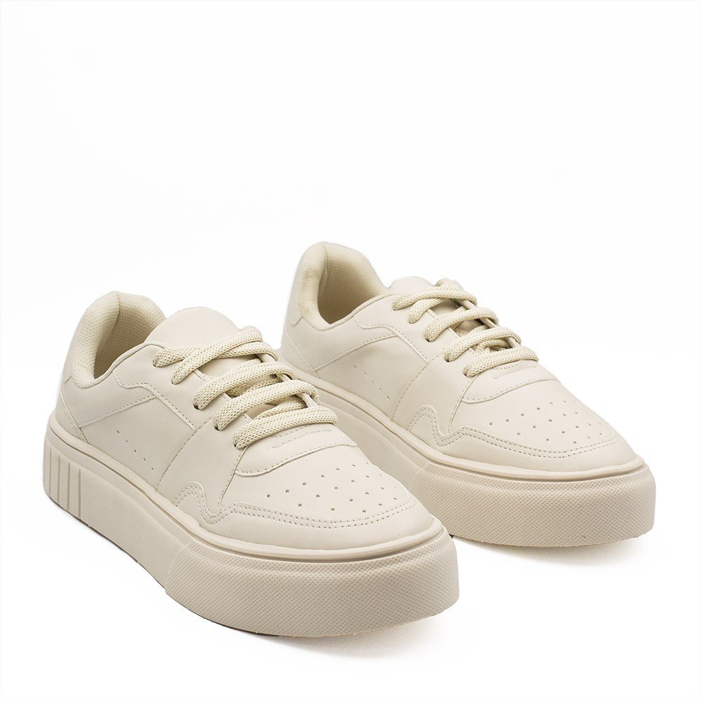 Tênis Casual Zatta Flatform  Kimberly Creme Branco 5