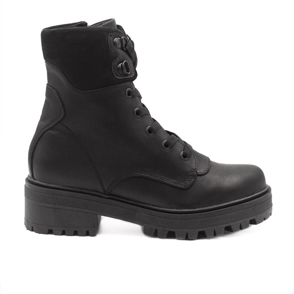 Bota Zatta Tratorada Cadarço Abgail Preta Preto 1