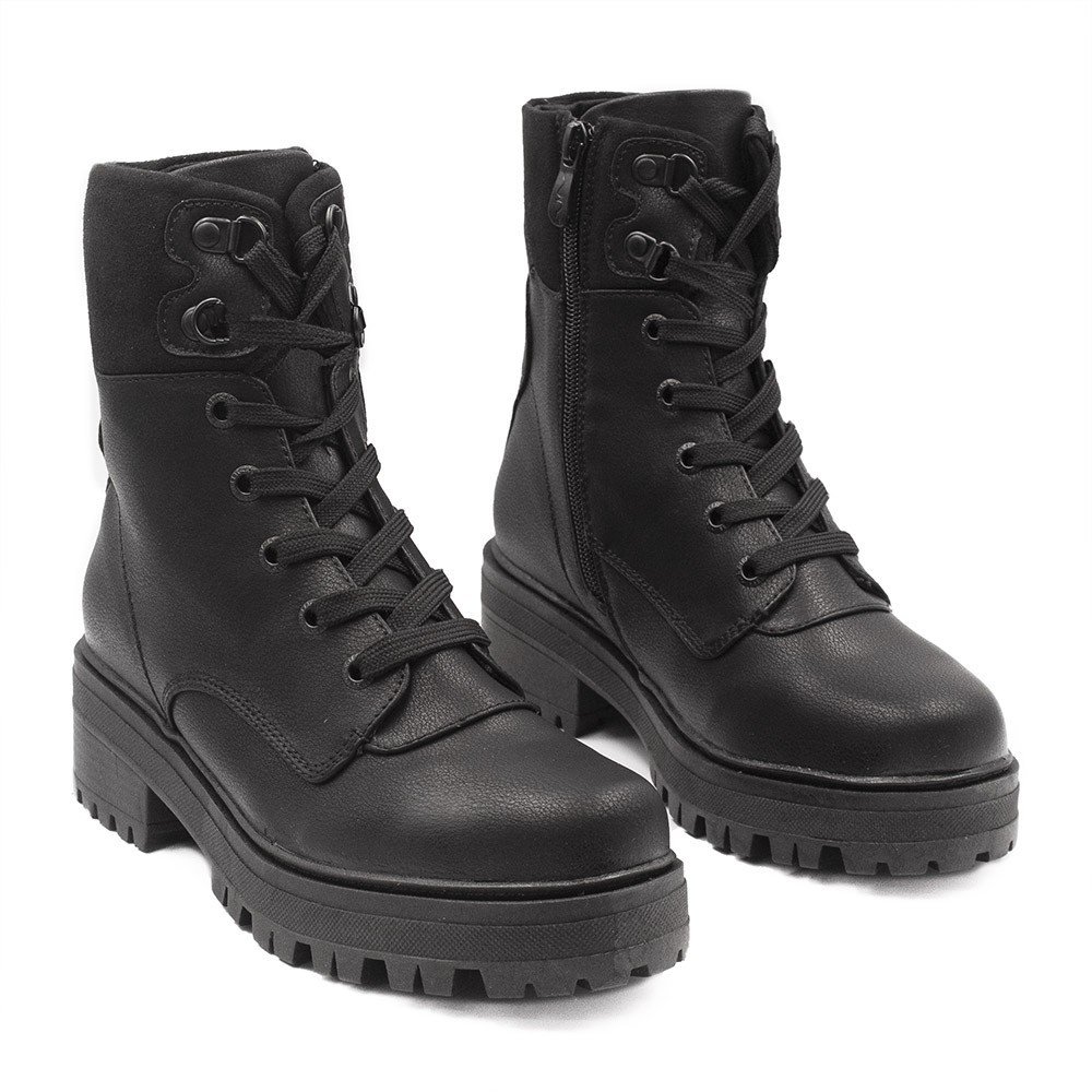 Bota Zatta Tratorada Cadarço Abgail Preta Preto 3