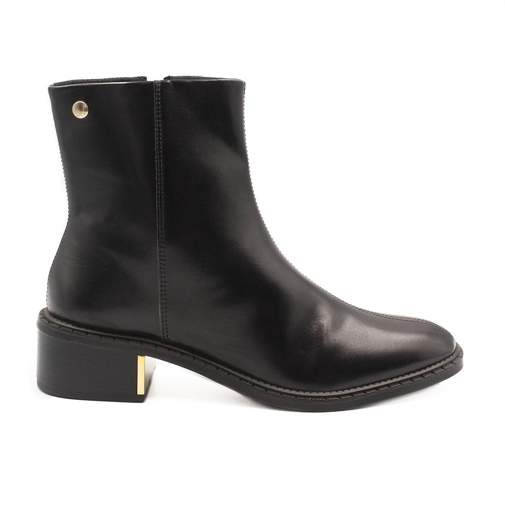 Bota Zatta Salto Bloco Detalhe de Metal Melanie Preta Preto 1