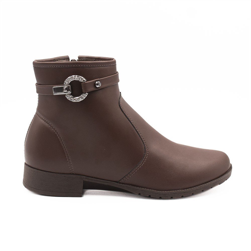 Bota Zatta Montaria Fivela Lateral Mia Marrom