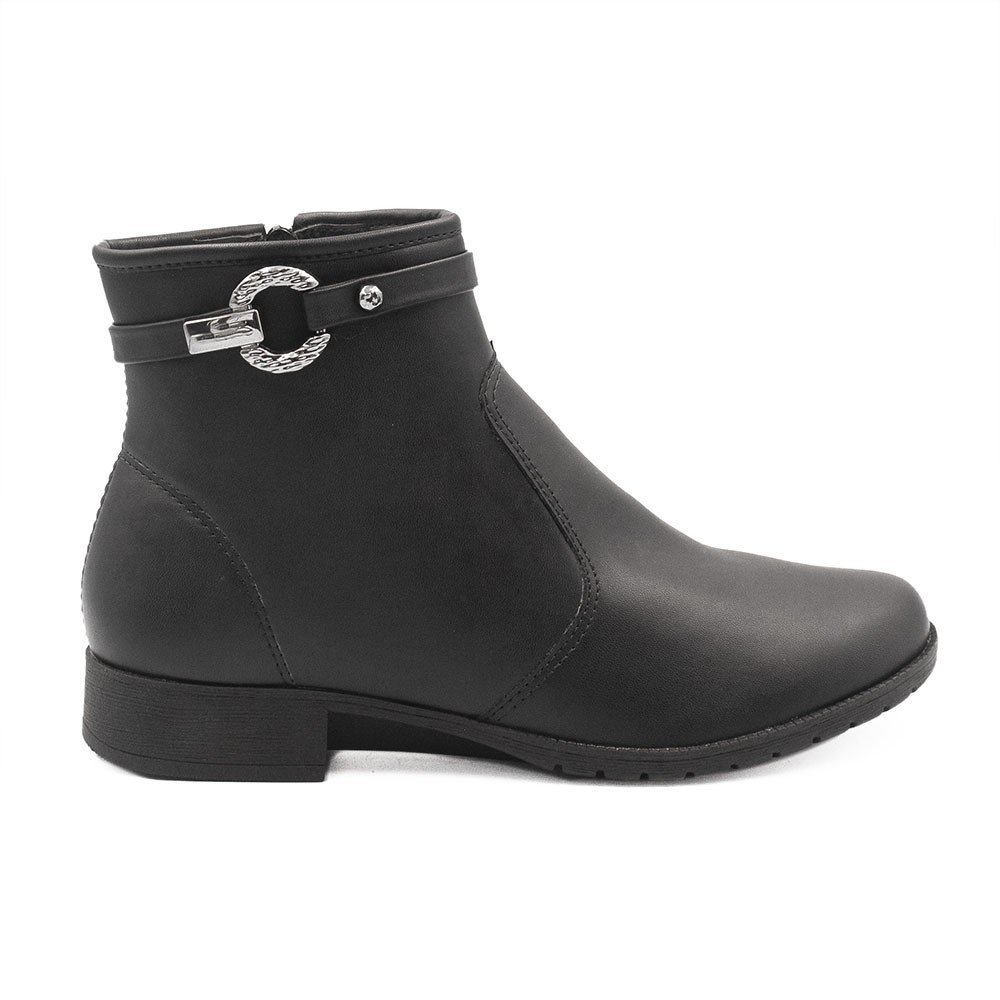 Bota Zatta Montaria Fivela Lateral Mia Preta
