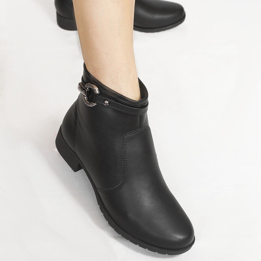 Bota Zatta Montaria Fivela Lateral Mia Preta Preto 4