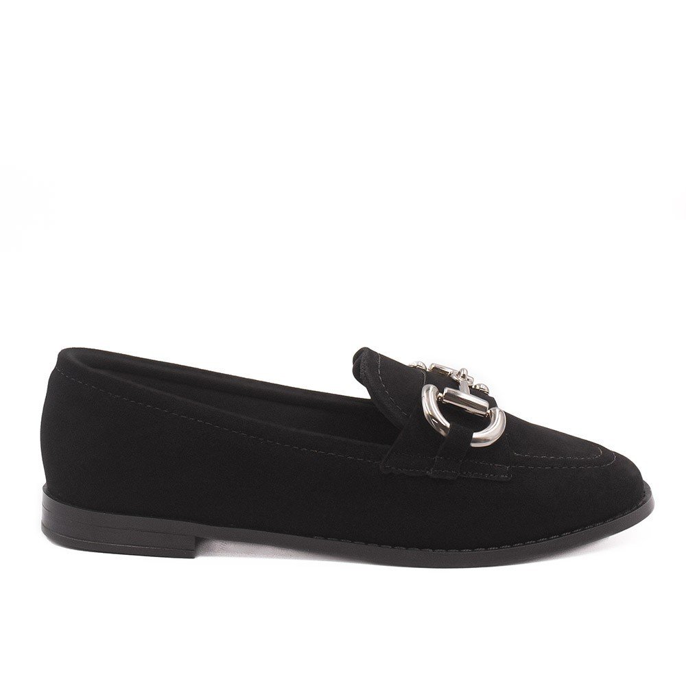 Mocassim Zatta Fivela Morgana Camurça Preto Preto