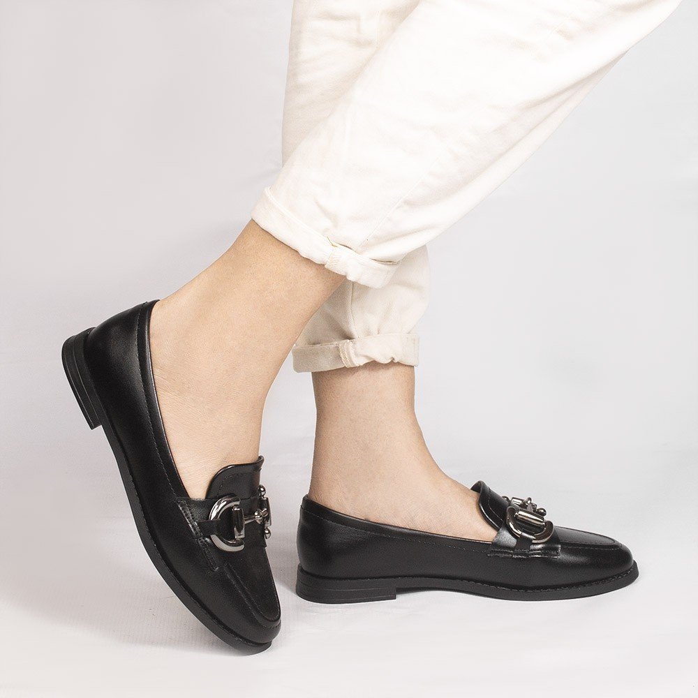 Mocassim Zatta Fivela Morgana Preto Preto 2