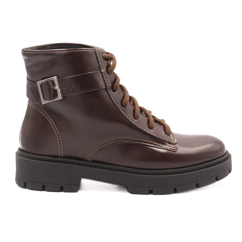 Bota Coturno Zatta Fivela Rafaela Marrom