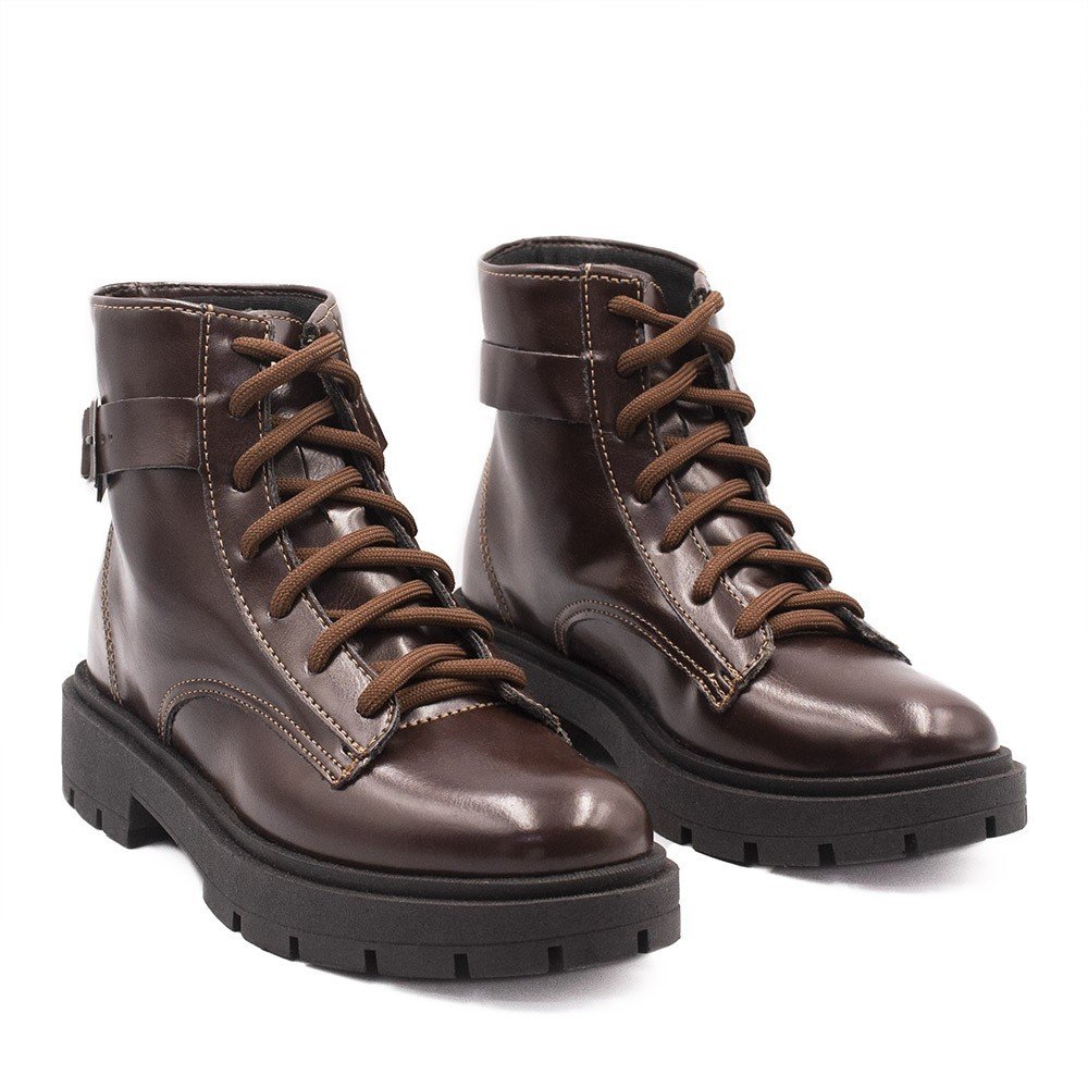 Bota Coturno Zatta Fivela Rafaela Marrom Marrom 3
