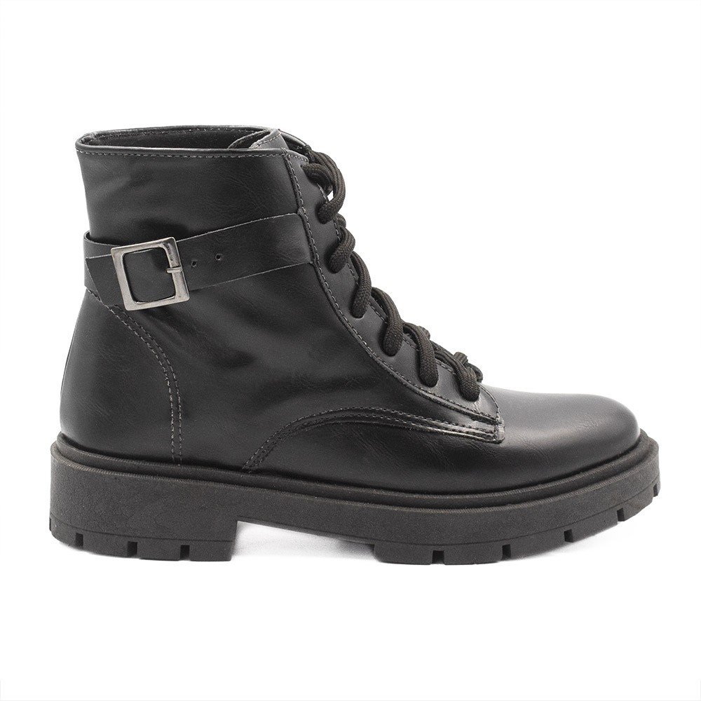 Bota Coturno Zatta Fivela Rafaela Preta