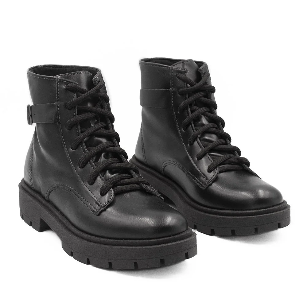 Bota Coturno Zatta Fivela Rafaela Preta Preto 3