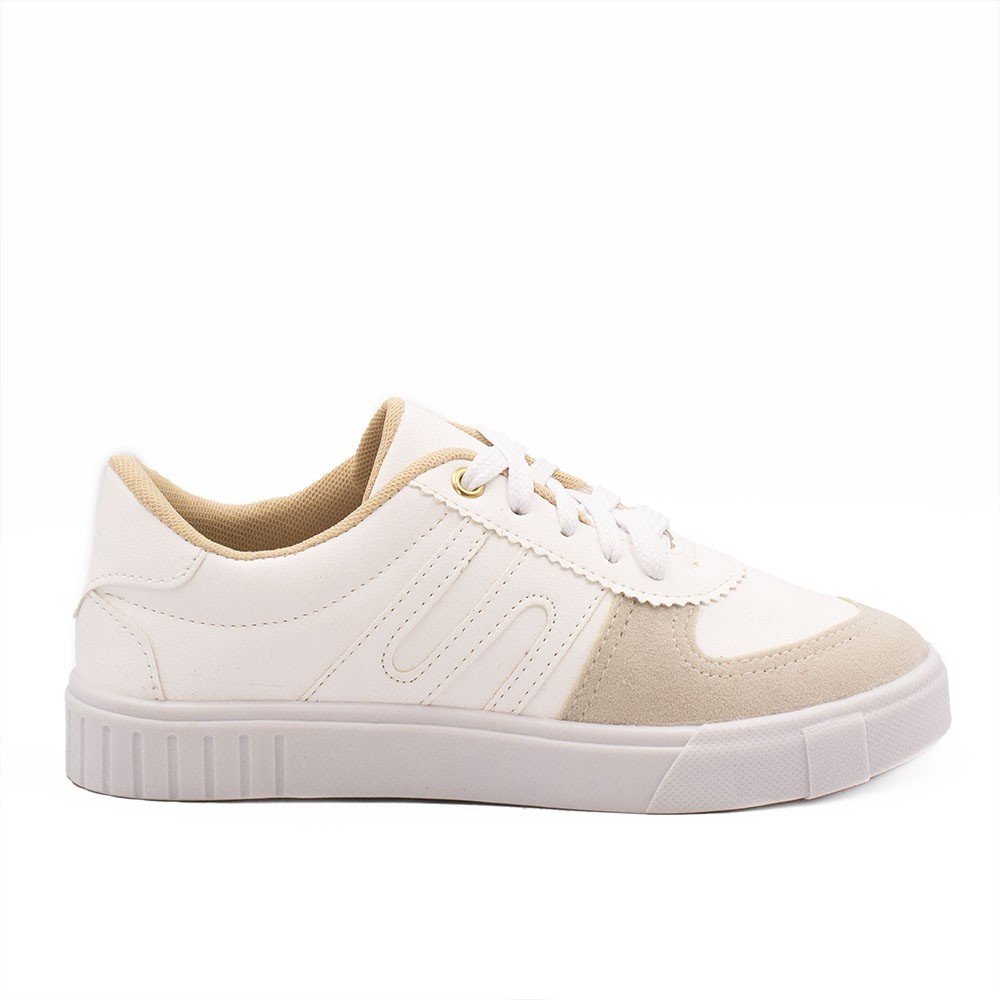 Tênis Zatta Casual Cadarço Fiorella Branco