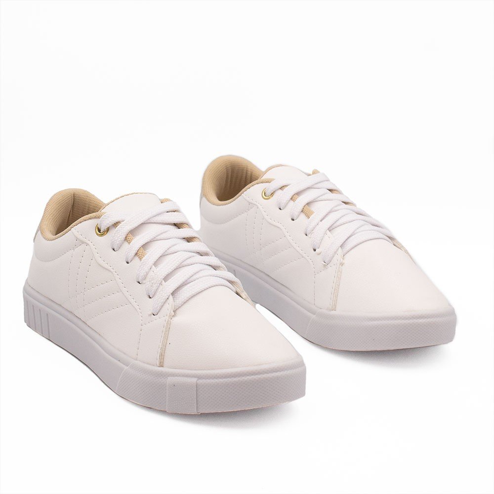 Tênis Zatta Casual Costuras Cinthia Branco Branco 3