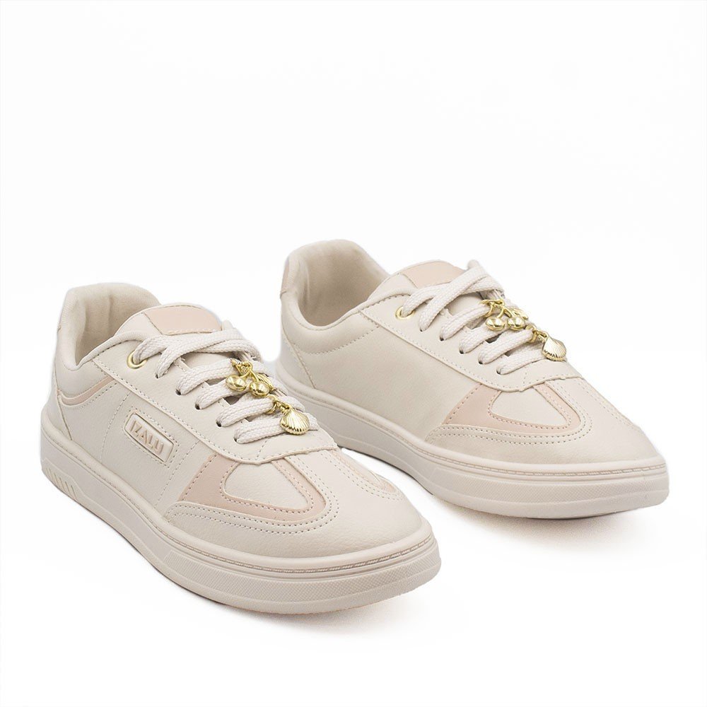 Tênis Zatta Casual Pingente Antonela Off White Branco 3