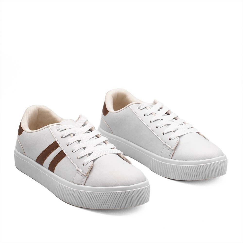 Tênis Zatta Casual Básico Eloah Branco Branco 3