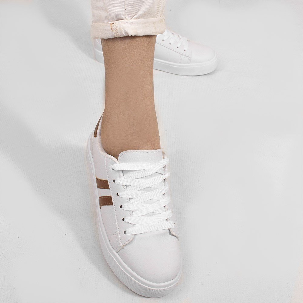 Tênis Zatta Casual Básico Eloah Branco Branco 4