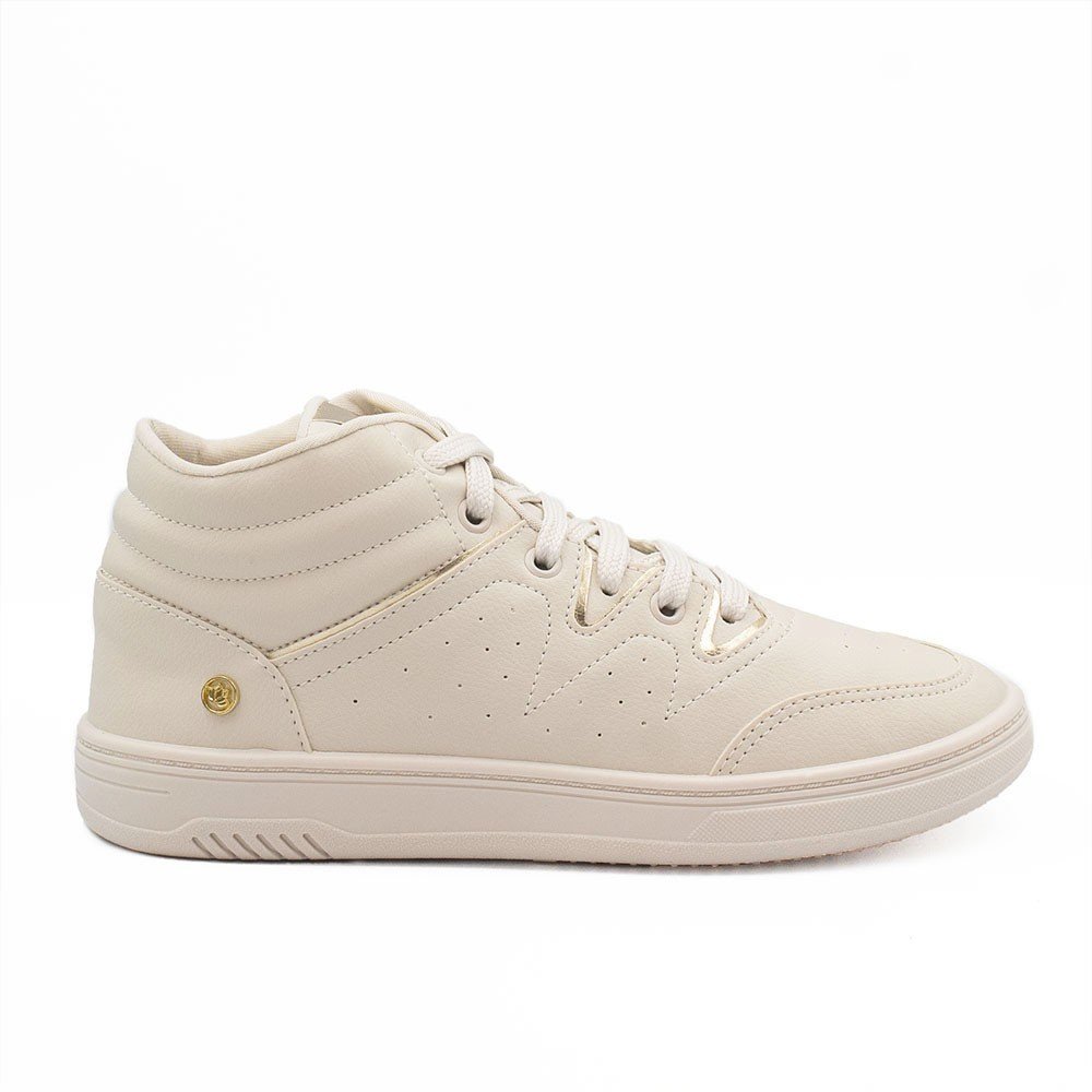 Tênis Zatta Cano Alto Isabela Off White