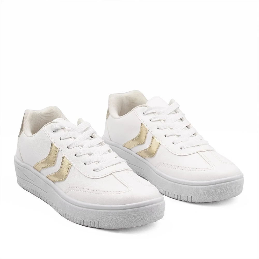 Tênis Zatta Casual Listras Laterais Kalime Branco Branco 3