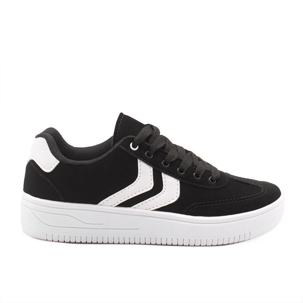 Tênis Zatta Casual  Listras Laterias Kalime Preto