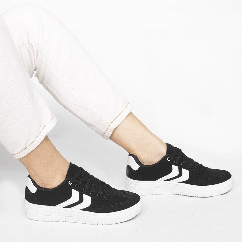 Tênis Zatta Casual Listras Laterias Kalime Preto Preto 2