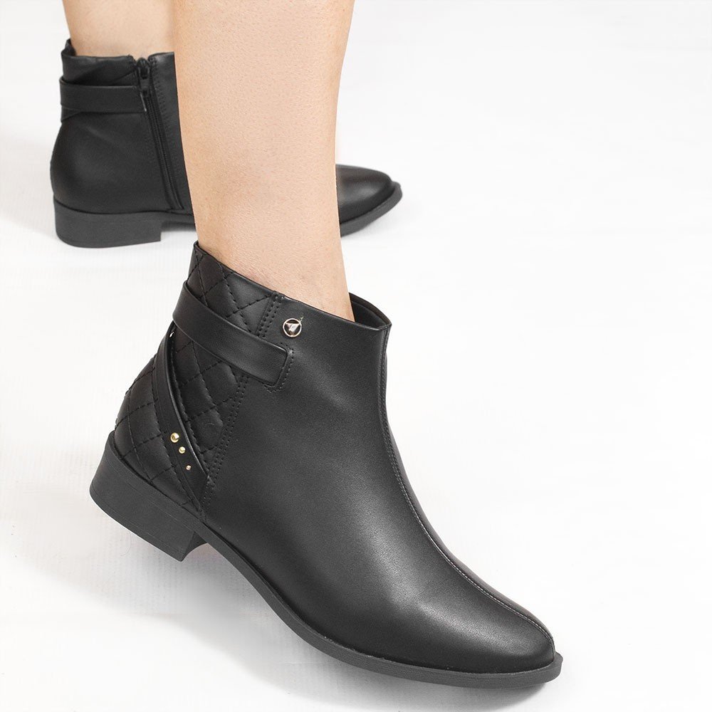 Bota Zatta Montaria Matelassê Marilda Preta Preto 4