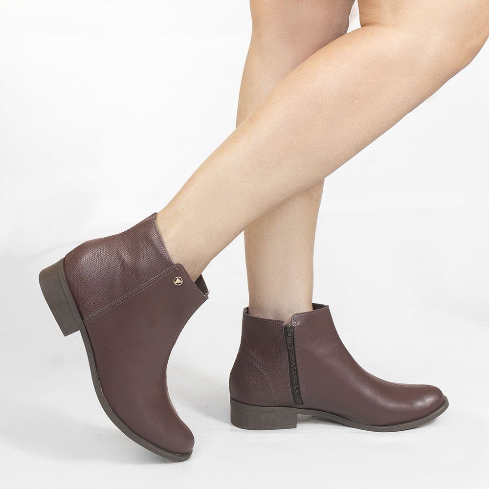 Bota Zatta Montaria Lizard Cano Curto Marilia Marrom Marrom 2