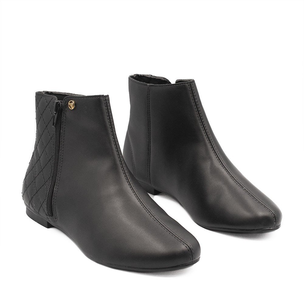 Bota Zatta Flat Matelassê Maitê Preta Preto 3