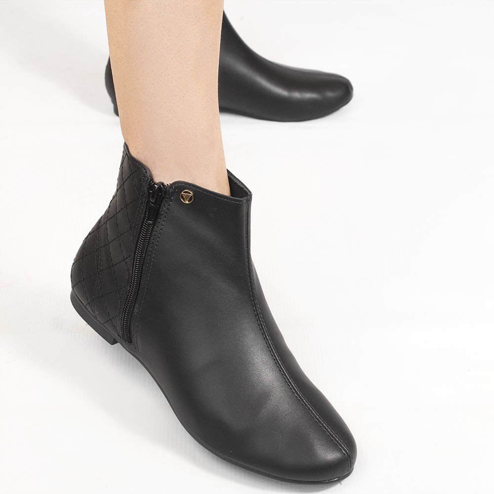 Bota Zatta Flat Matelassê Maitê Preta Preto 4