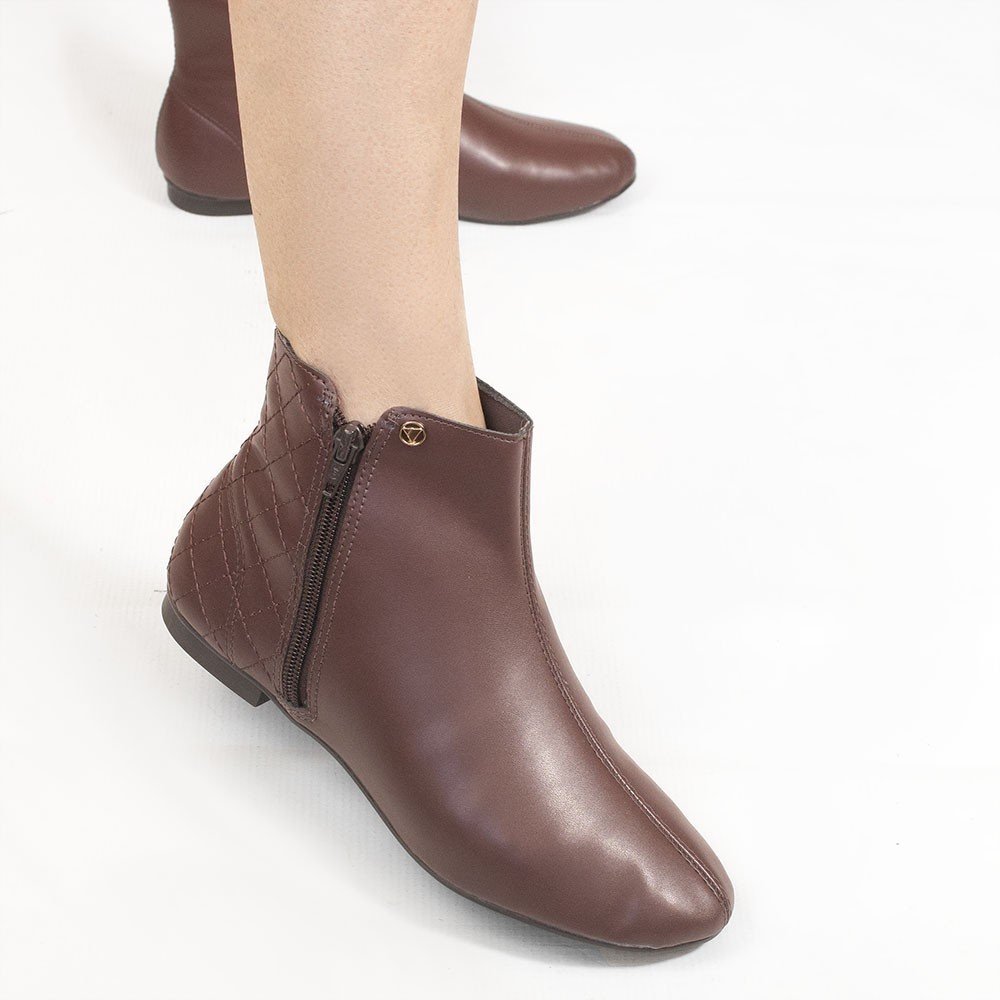 Bota Zatta Flat Matelassê Maitê Marrom Marrom 4