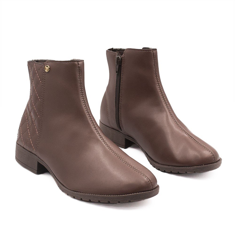 Bota Zatta Detalhe Matelasse Magali Marrom Marrom 3