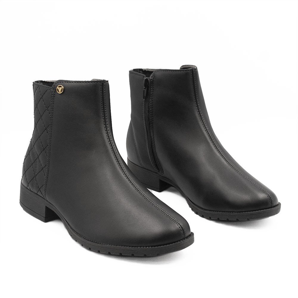 Bota Zatta Detalhe Matelasse Magali Preta Preto 3