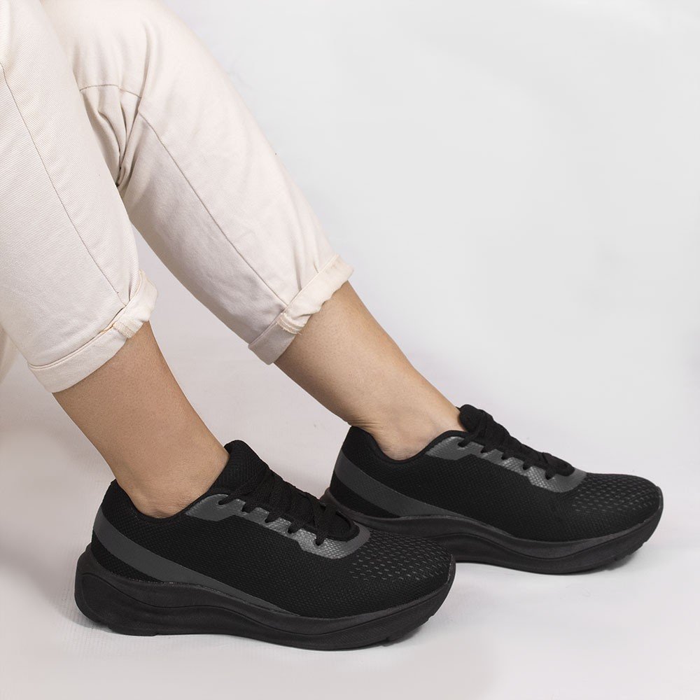 Tênis Zatta Cadarço Ketellyn Preto Preto 2