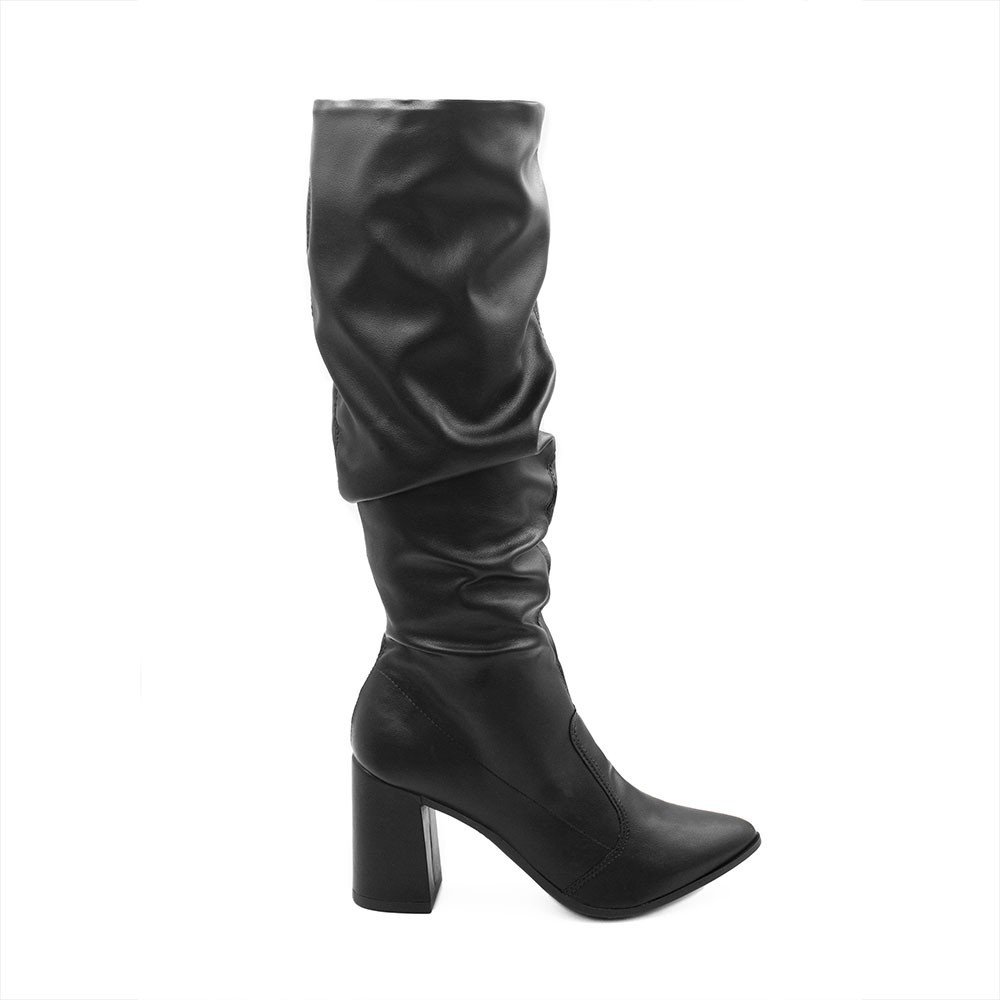 Bota Zatta Drapeada Salto Bloco Virginia Preta