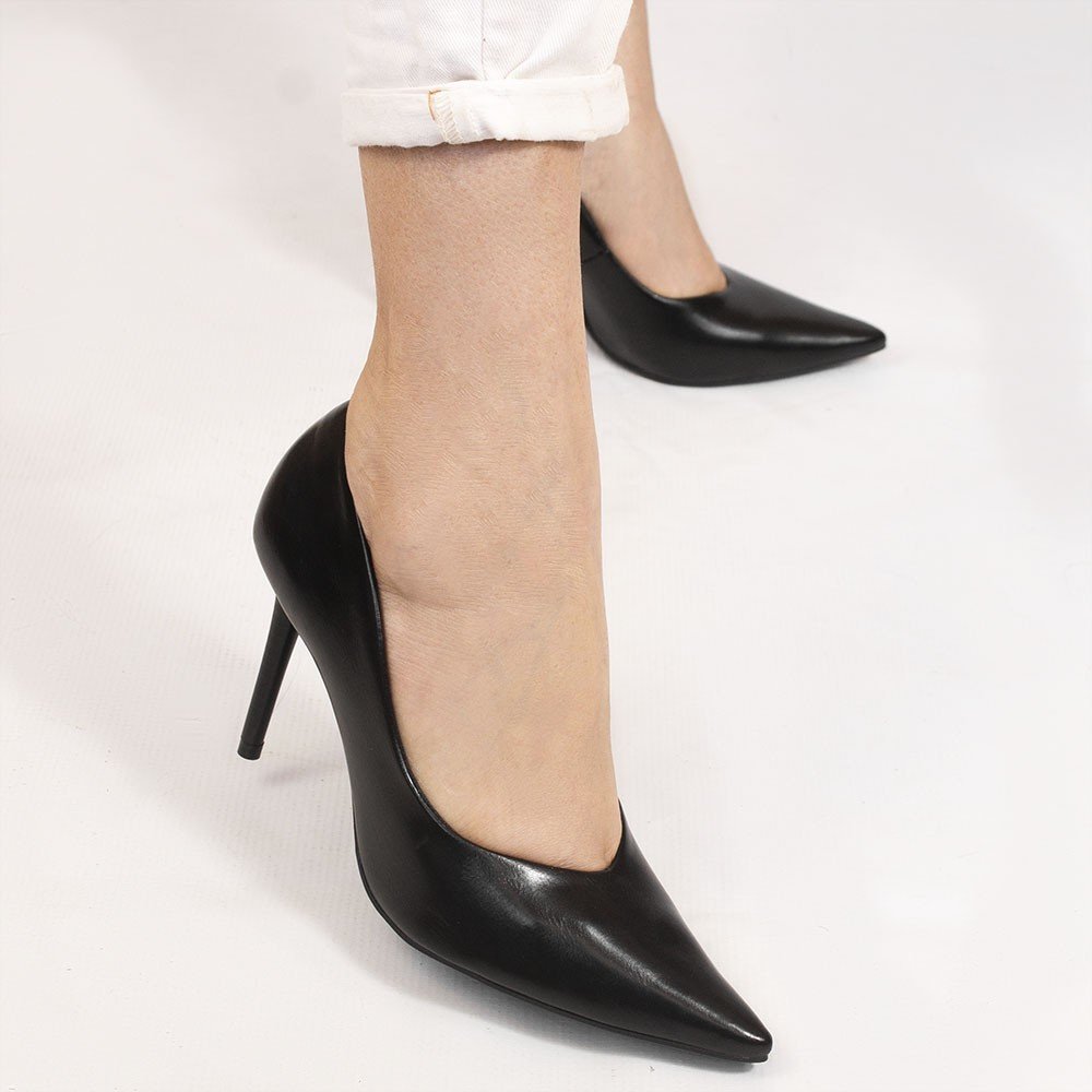 Scarpin Zatta Bico Fino Salto Alto Anita Preto Preto 4