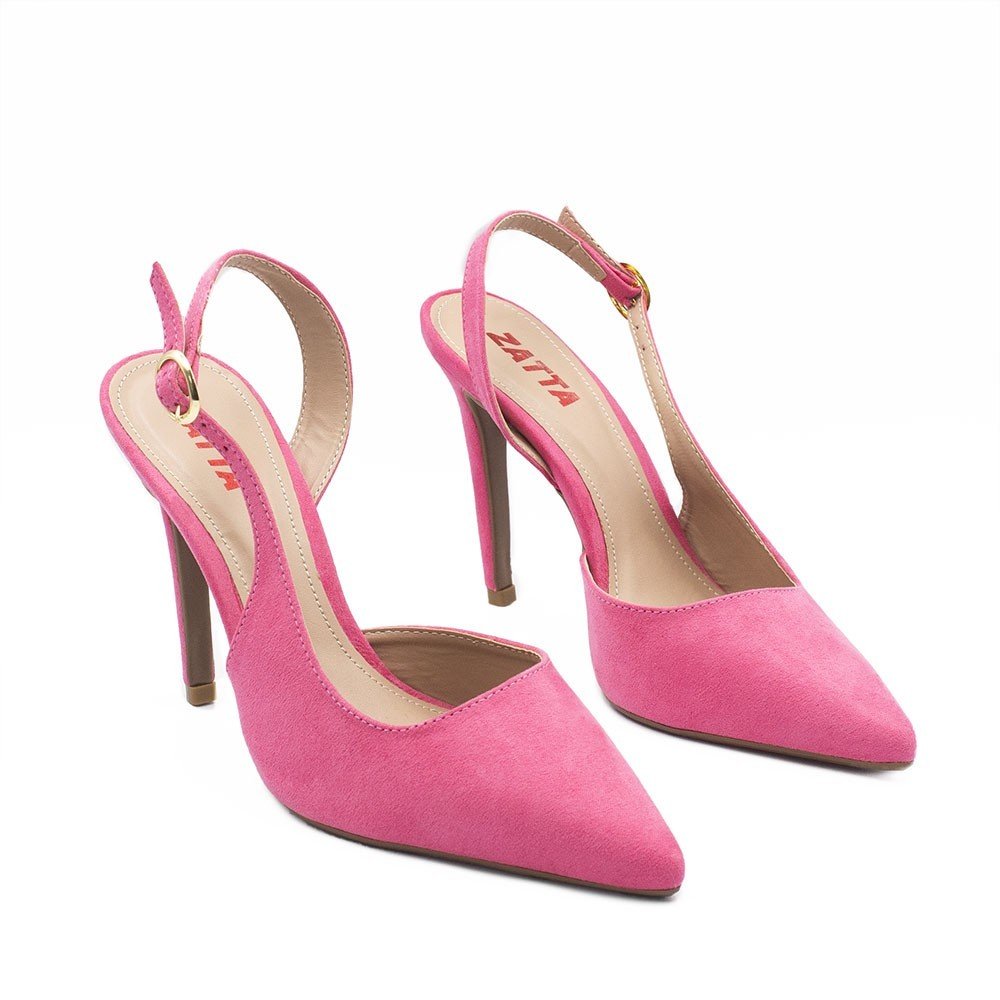Scarpin Zatta Slingback Salto Alto Donna Pink Pink 3
