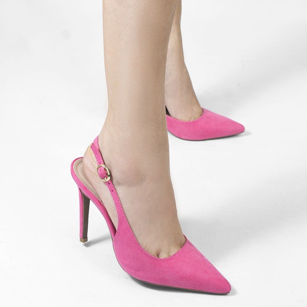 Scarpin Zatta Slingback Salto Alto Donna Pink Pink 4