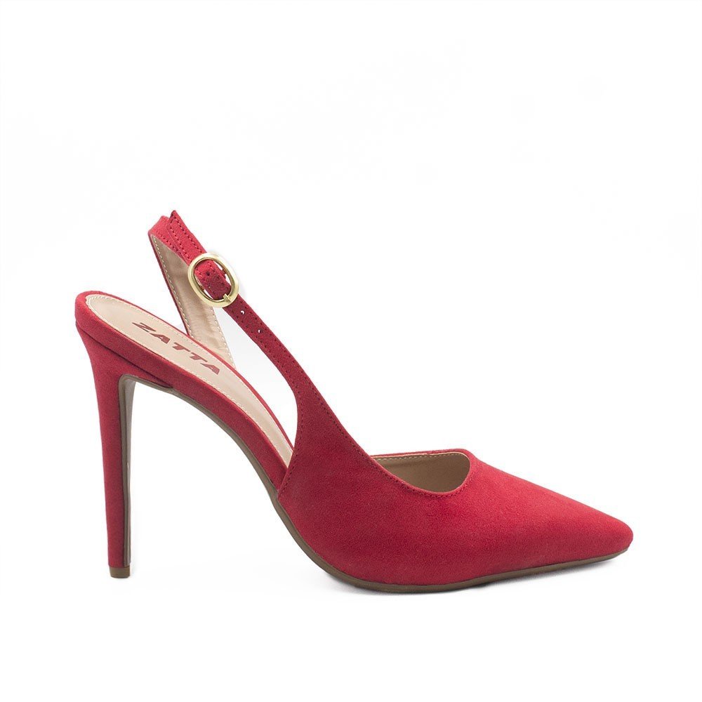 Scarpin Zatta Slingback Salto Alto Donna Vermelho Vermelho 2