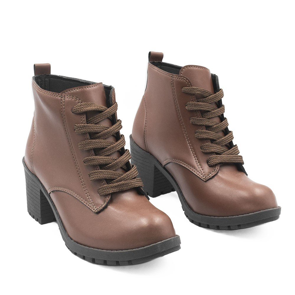 Bota Zatta Coturno Salto Bloco Beatriz Marrom Marrom 3