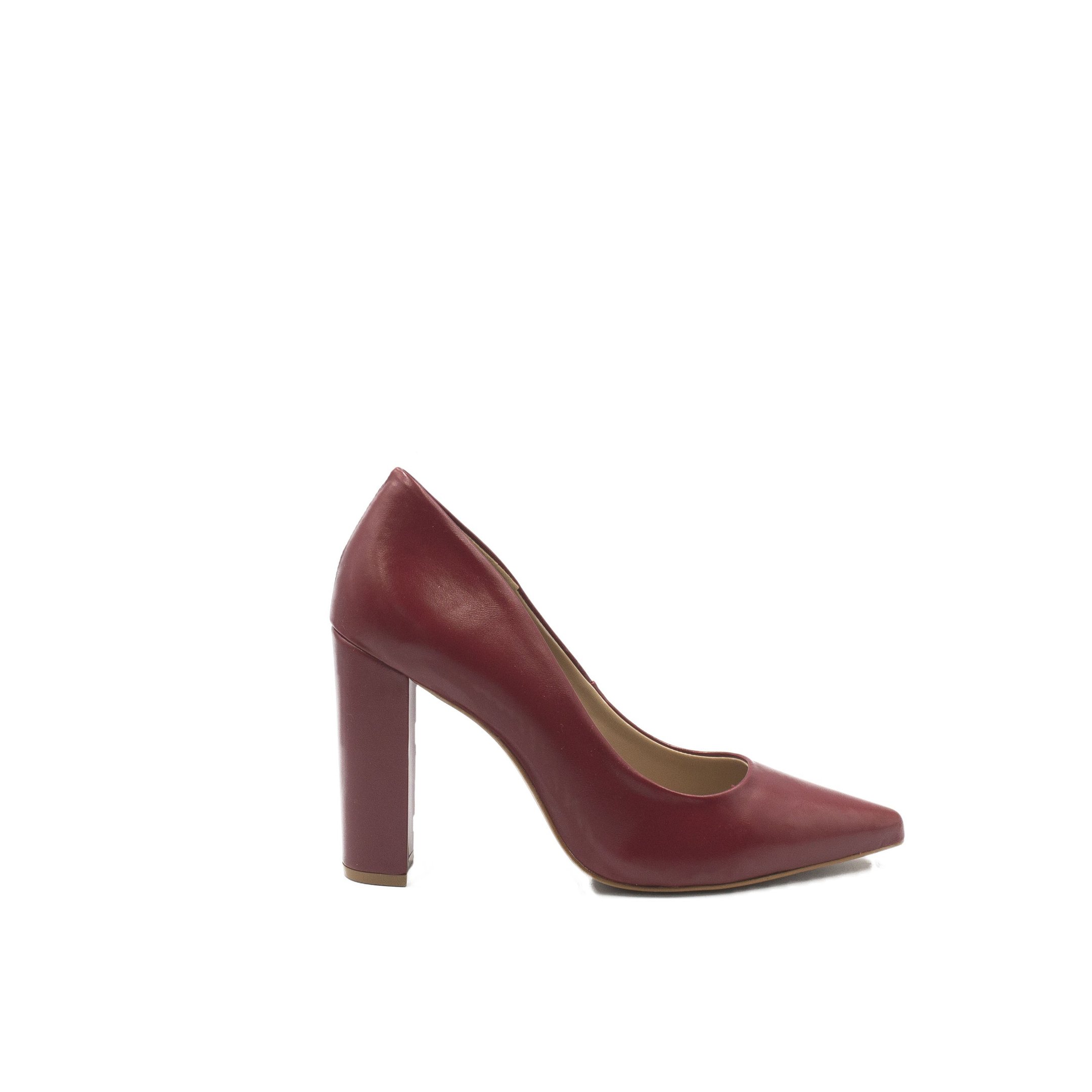 Scarpin Zatta Salto Grosso Jaine Marsala Vermelho 2