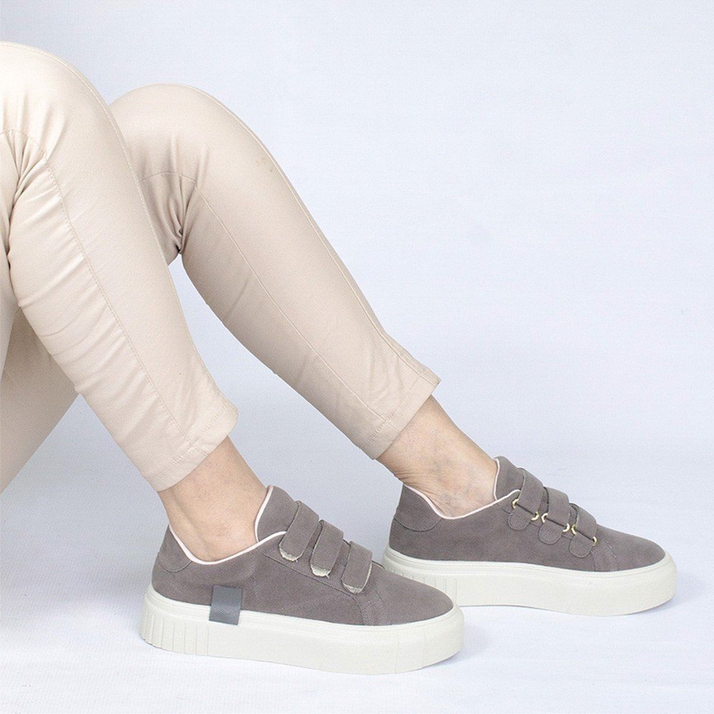 Tênis Zatta Feminino Flatform Mary Cinza Cinza 2