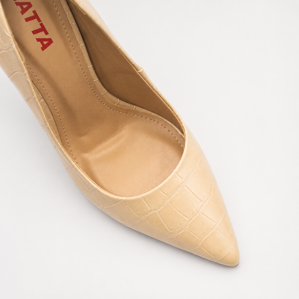 Scarpin Zatta Salto Grosso Jaine Amendoa Bege 10