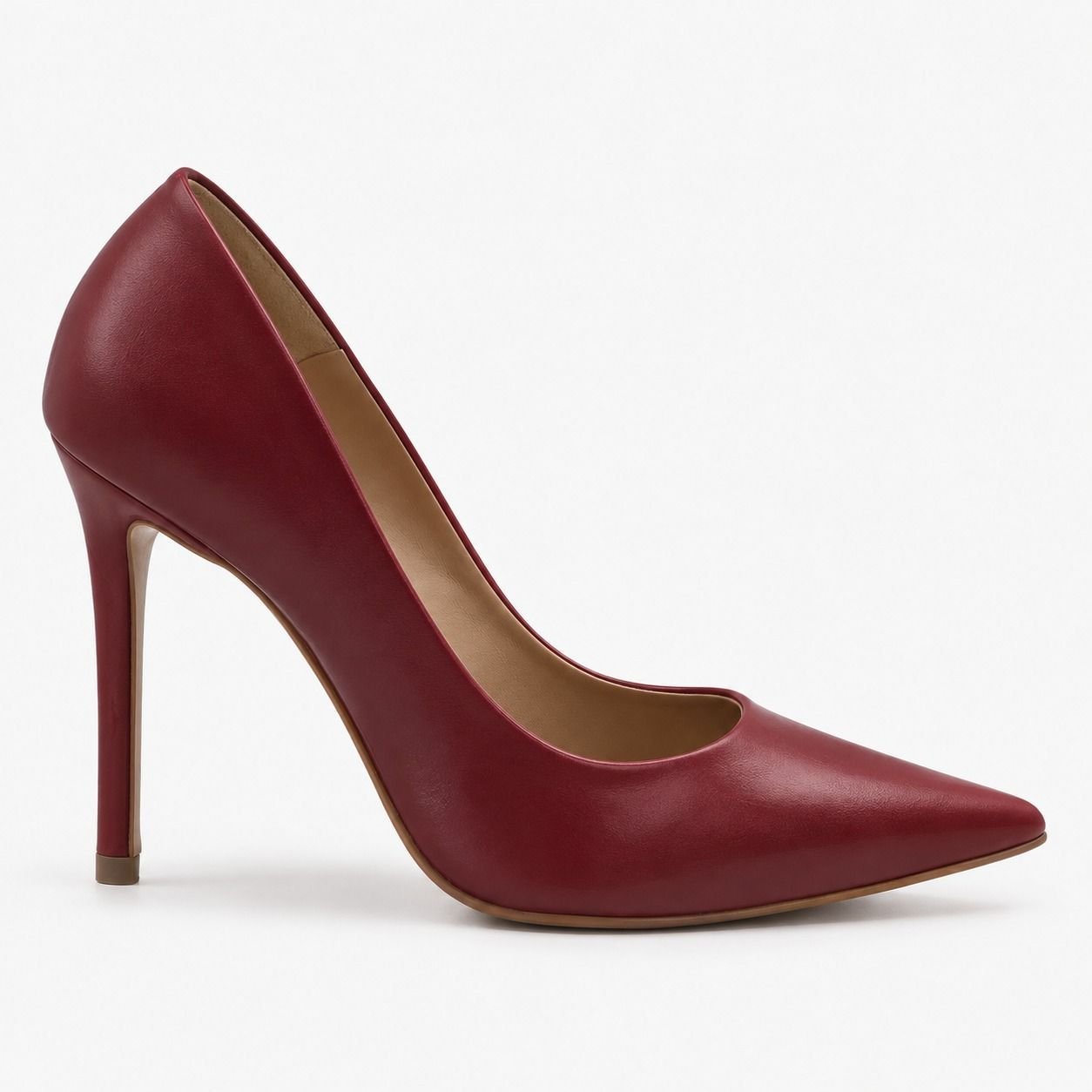 Scarpin Bico Fino Salto Suzy Marsala Vermelho 3