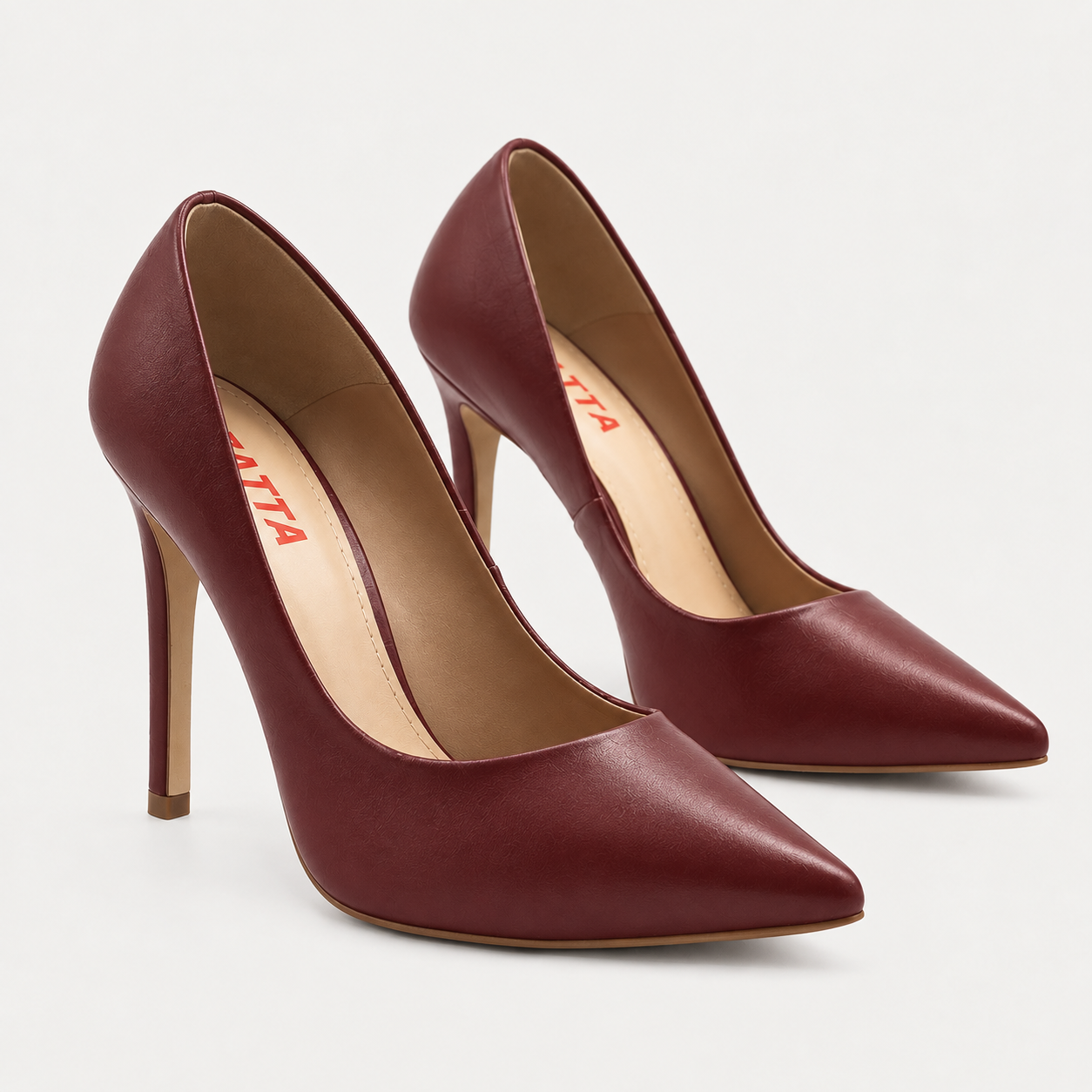 Scarpin Bico Fino Salto Suzy Marsala Vermelho 8