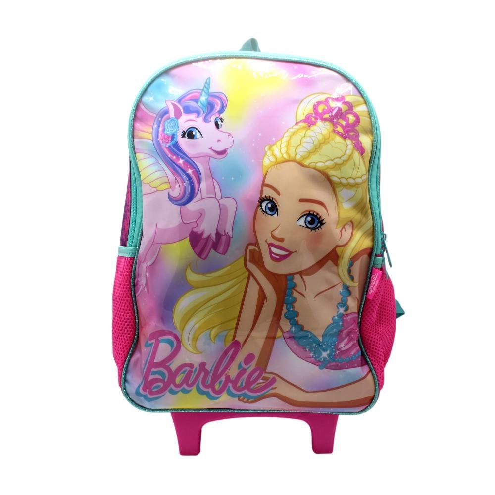 MOCHILA INFANTIL LUXCEL BARBIE C/RODAS