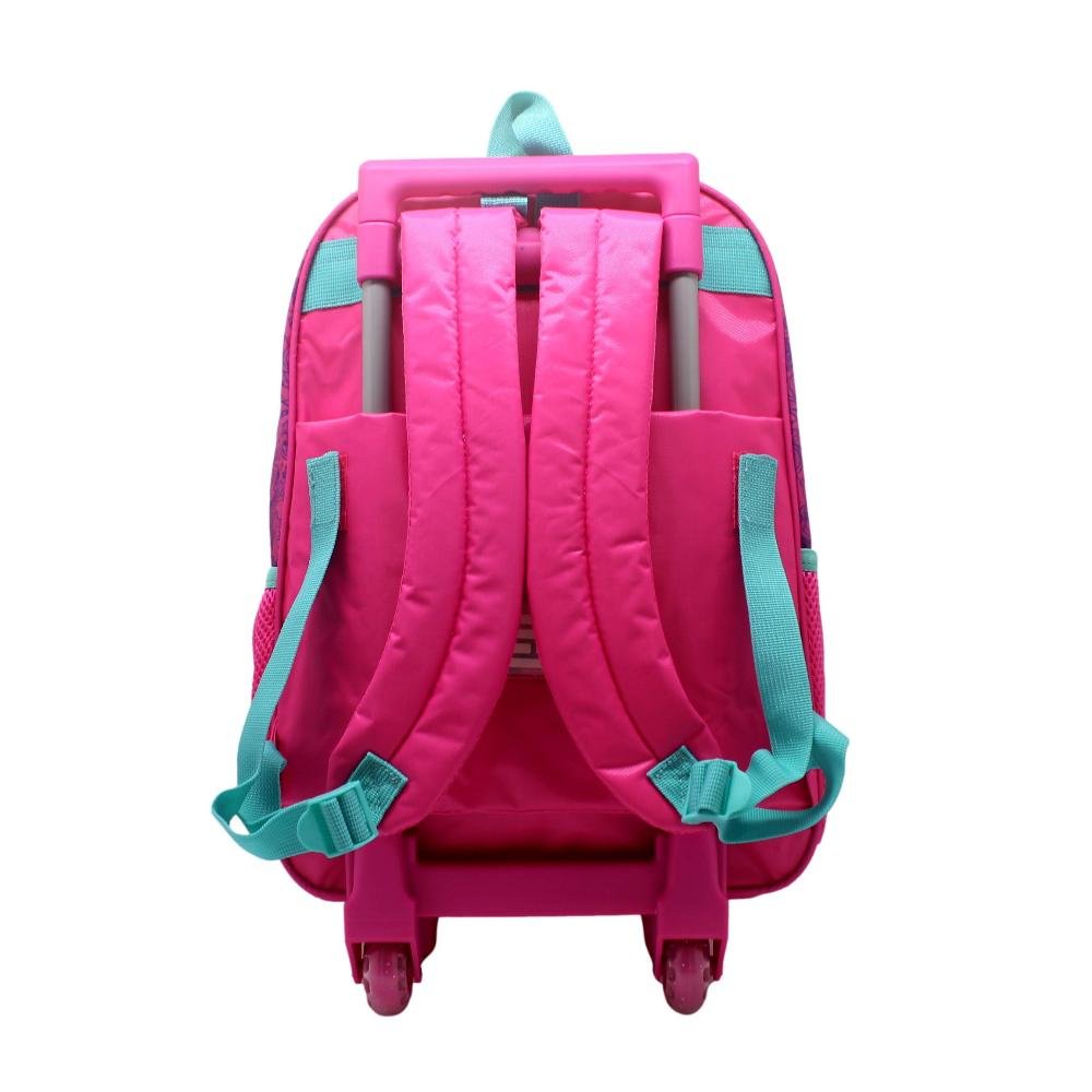 MOCHILA INFANTIL LUXCEL BARBIE C/RODAS Rosa 3