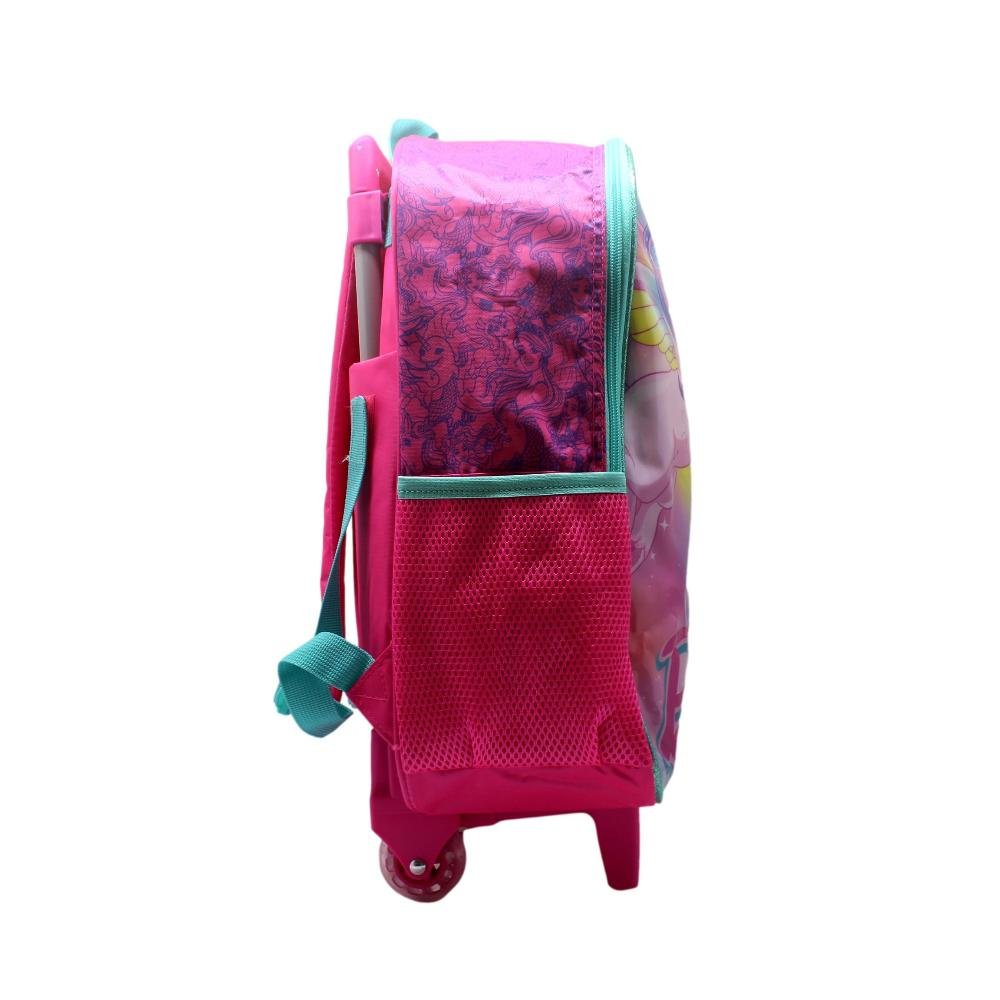 MOCHILA INFANTIL LUXCEL BARBIE C/RODAS Rosa 4