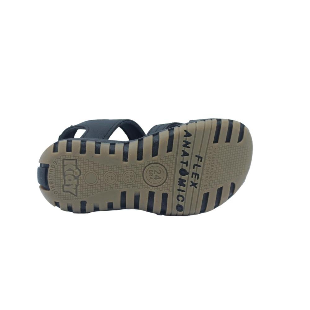 SANDÁLIA INFANTIL MENINOS KIDY FLEX CONFORT Preto 4