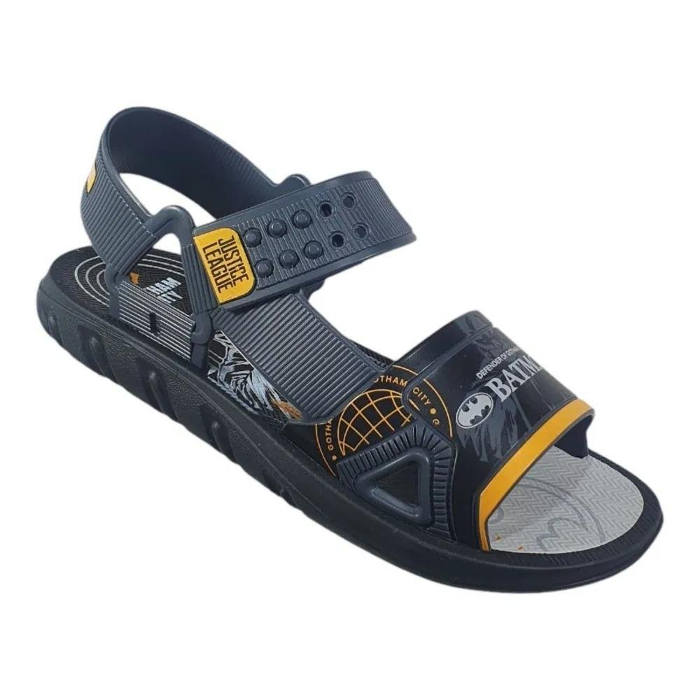 SANDÁLIA PAPETE INFANTIL MENINOS GRENDENE LIGA DA JUSTIÇA Preto 2