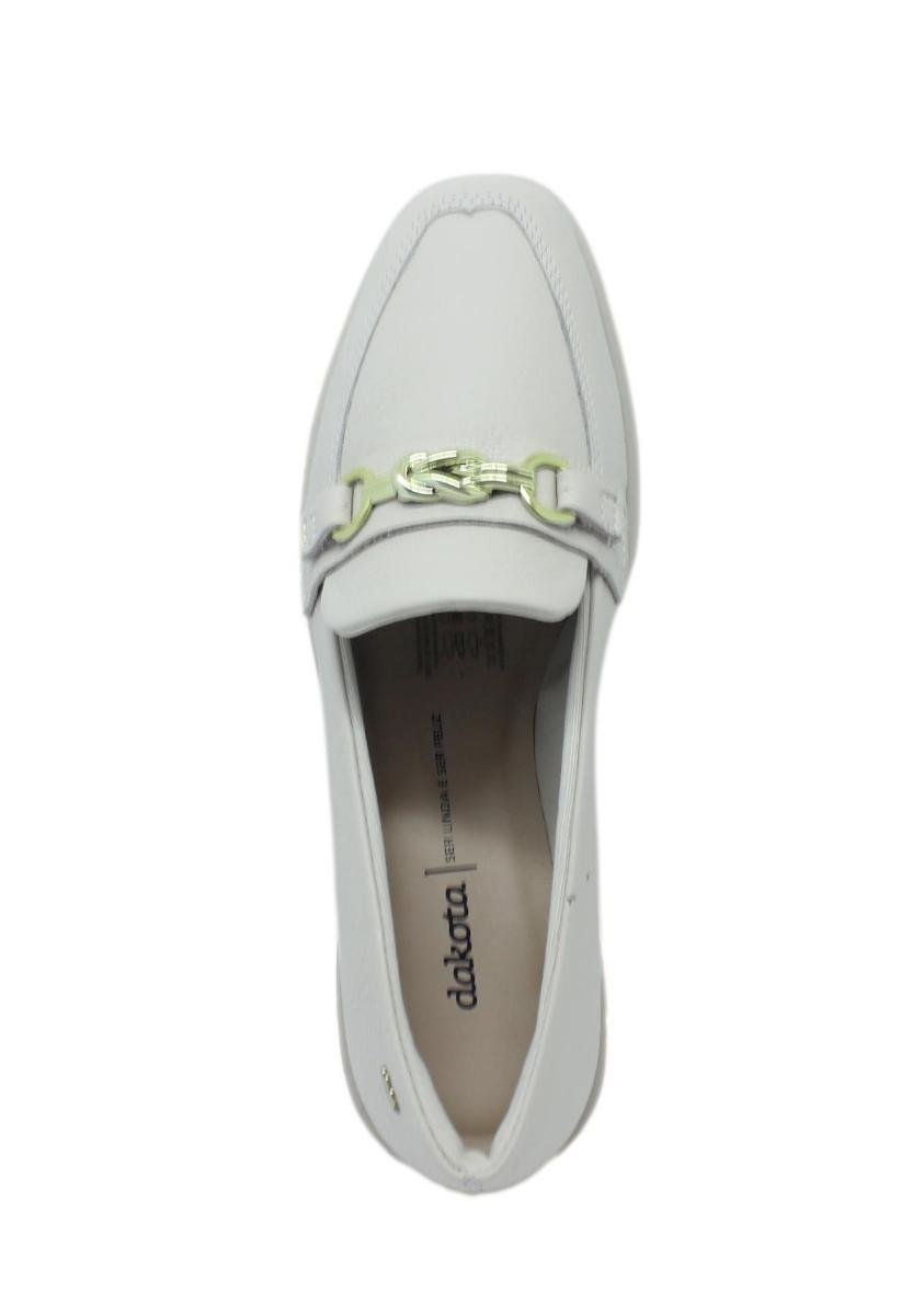 SAPATO DAKOTA FEMININO LOAFER  G9442 Branco 5