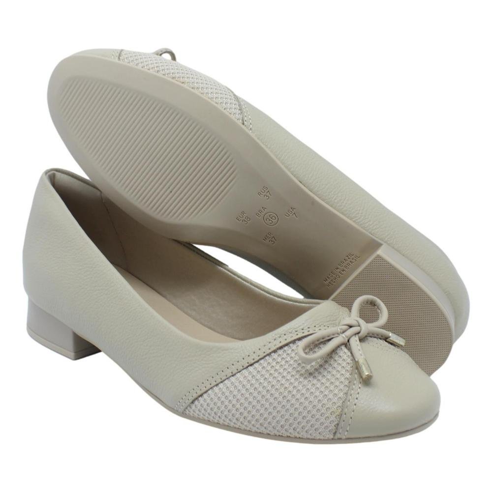 SAPATILHA COMFORTFLEX FEMININA SALTO BAIXO 2482303 Bege 4