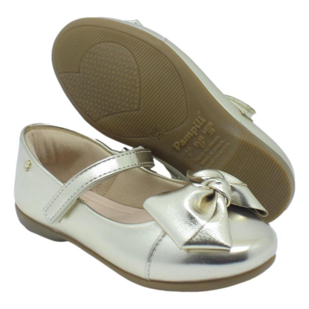 SAPATILHA INFANTIL MENINAS PAMPILI BAILARINA Dourado 6