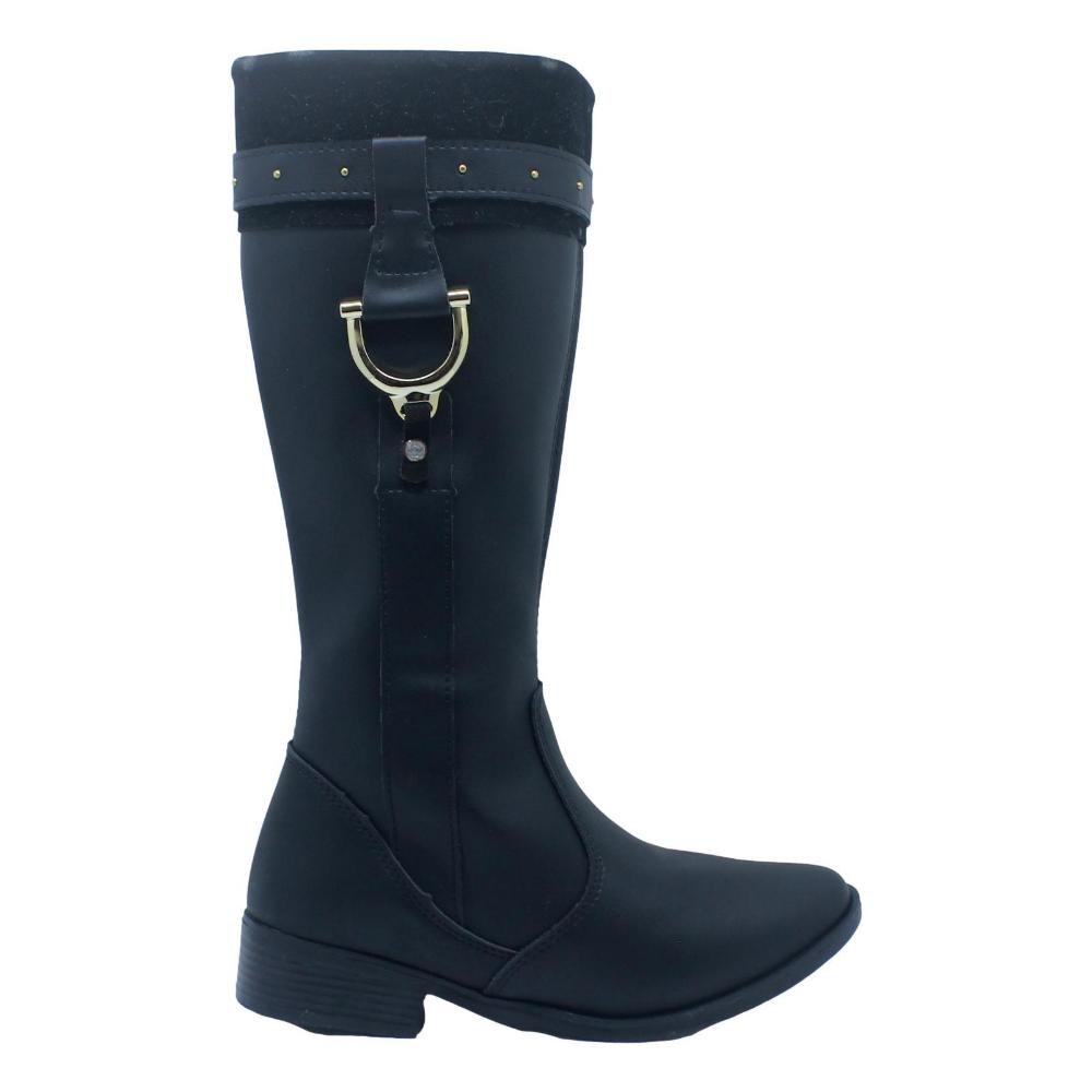 Bota Infantil Meninas Kidy Montaria Cano Médio Preto 2